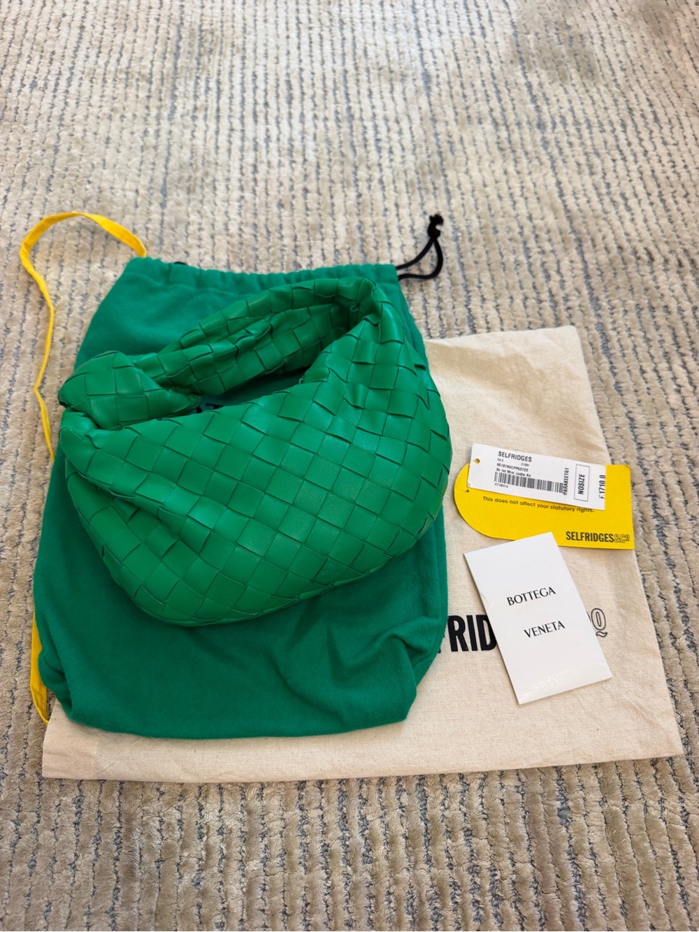 Bottega woven mini Jodie parakeet